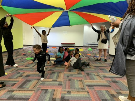 PROJECTACT_CMSD's tweet photo. Project ACT would like to thank our partners at The IDEA Center at Playhouse Square &amp; The Reading Company, for their collaboration and support. Students participated in an engaging and interactive reading of Anansi the Spider by Gerald McDermott. https://t.co/pnkEKO7vm7
