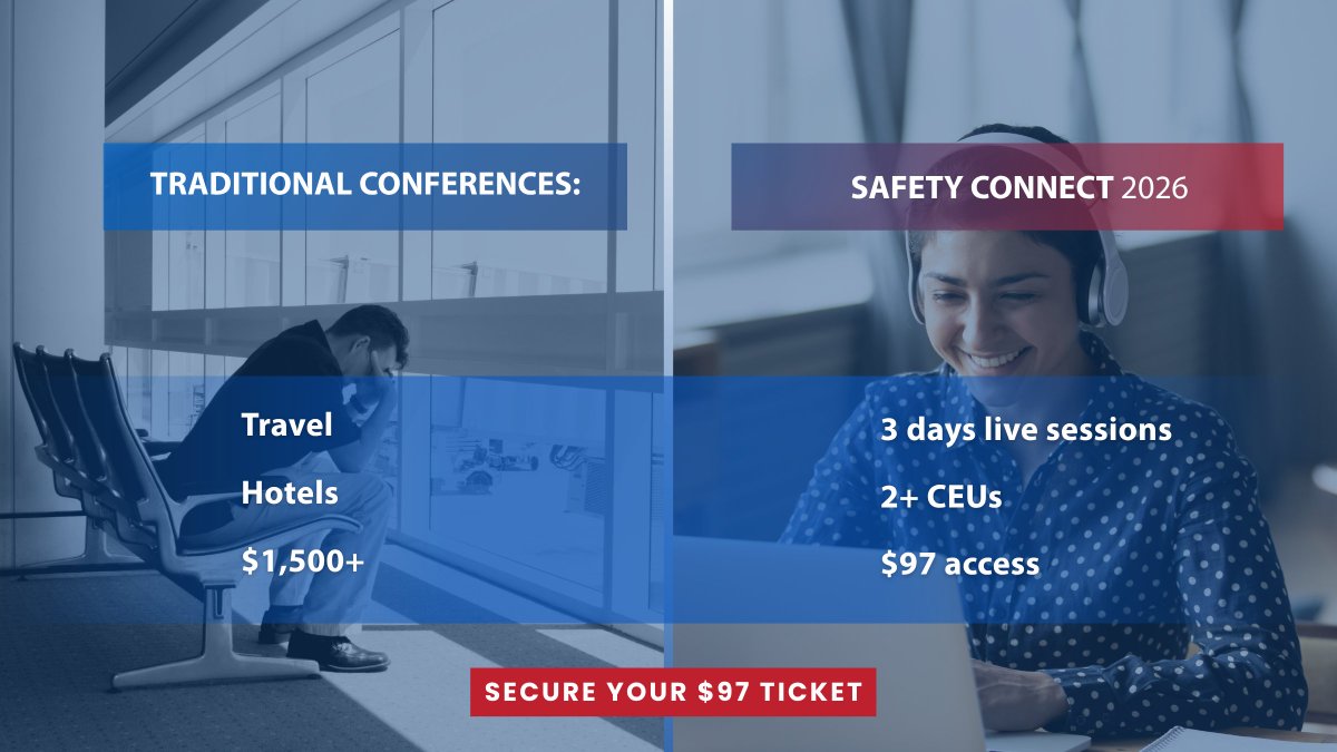 safeopedia's tweet photo. Expensive flights and $1,500 tickets... the traditional conference model is broken. Safety Connect brings the learning to you. For $97, you get 3 days of live expert sessions, 2+ CEUs, and 365-day access. Grab your pass! 👇 https://t.co/51MtxTJr6A

#EHS #safetyconnect2026 https://t.co/HeFUp6hkhV