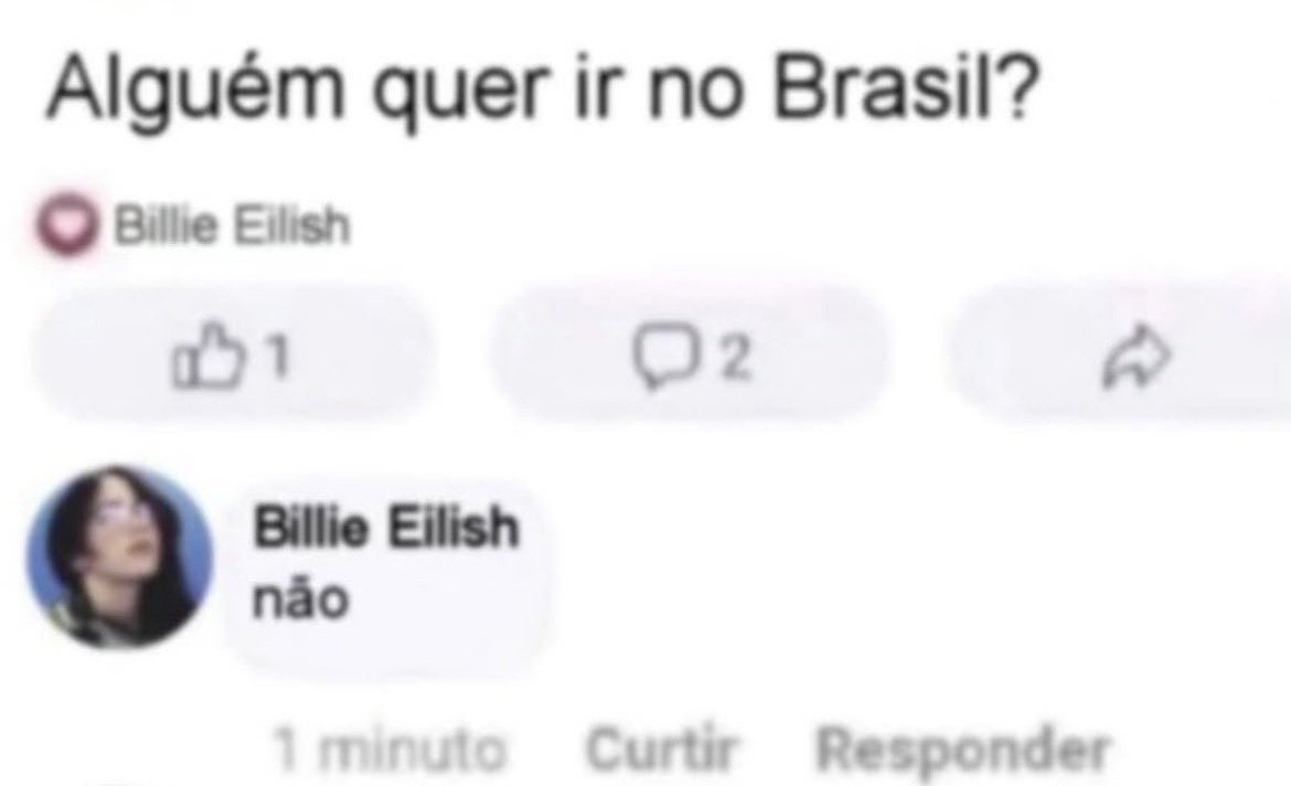 <a href="/InfoBillieBR/">Info Billie Brasil</a> mds n consegue nem disfarçar o quanto odeia a gnt
