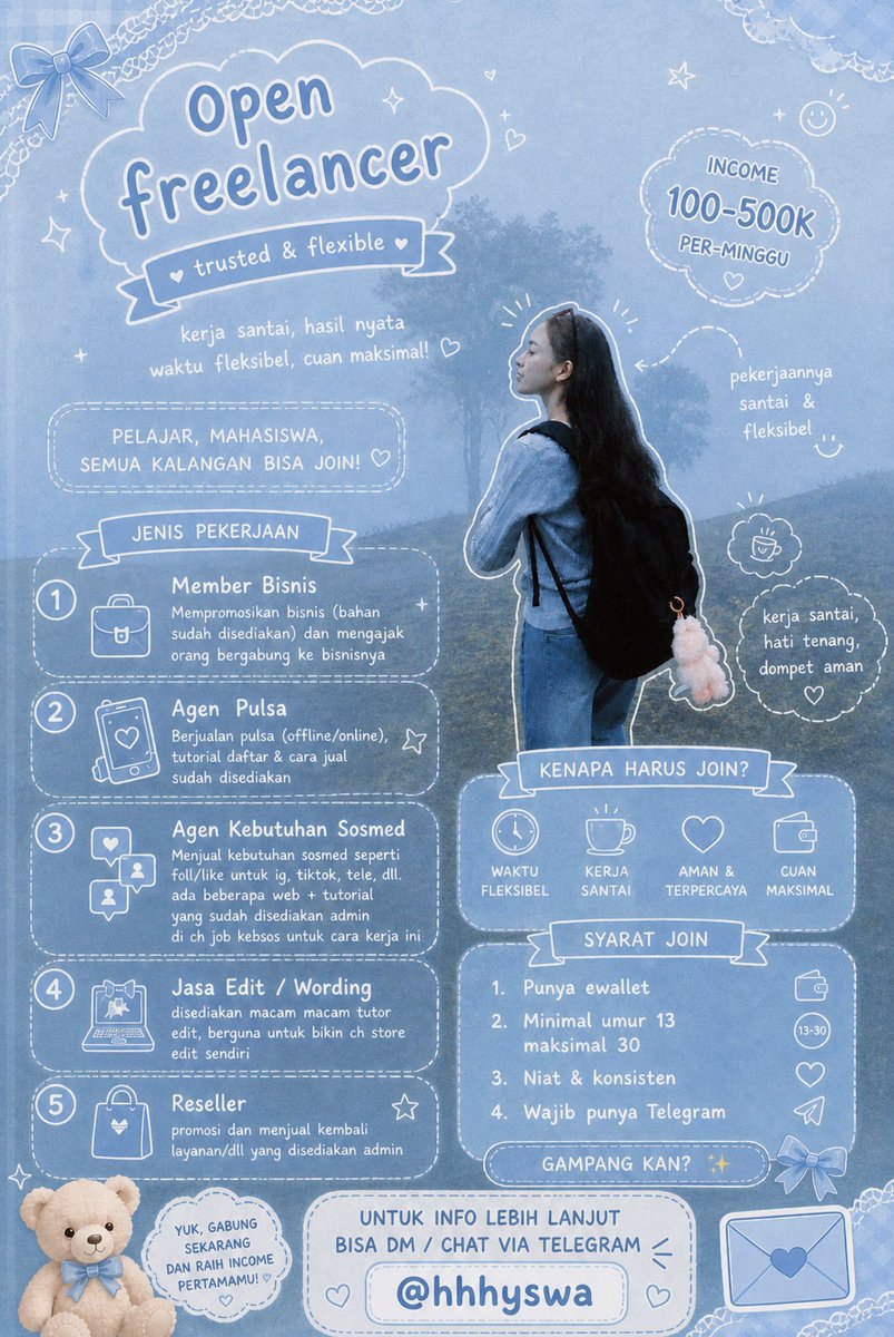 swan✧—suka kasih info freelance tweet media