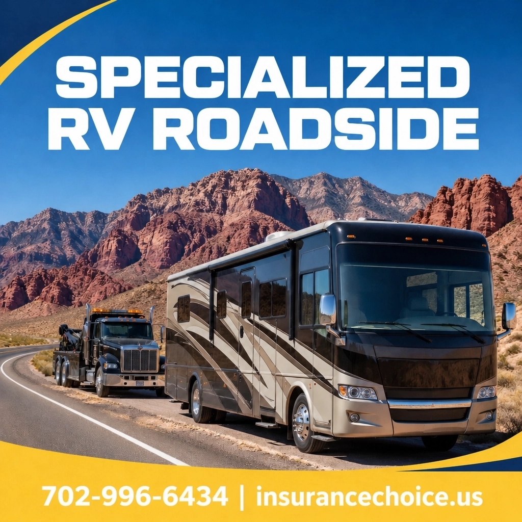 nevadains's tweet image. Stuck in the desert? Standard policies won't tow your RV. As your preferred broker with 14+ years experience and 1,400+ clients, I offer 5-star VIP roadside help. Call 702-996-6434 or visit insurancechoice.us. #RVLife #Nevada #Arizona #RoadsideAssistance