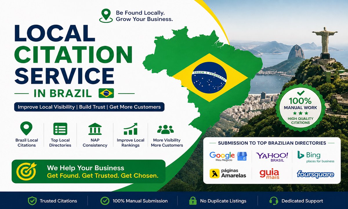 optimizemaster's tweet image. Local Citation Service in Brazil helps your business get listed on top directories, boosting visibility, trust, and rankings 📈

💡 More visibility = More traffic = More sales

👉 Ready to grow your business fast?

📞 +8801799309612
💬 WhatsApp Available

#localseo #citation