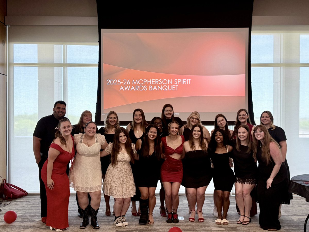 mcphersonspirit's tweet photo. Thanks to everybody who made this year so special and extra thanks to our alumnus who came back to help us celebrate! 

#mcpherson #ftfrtq #banquet #awards #doghouse https://t.co/i4a4VSxnQj