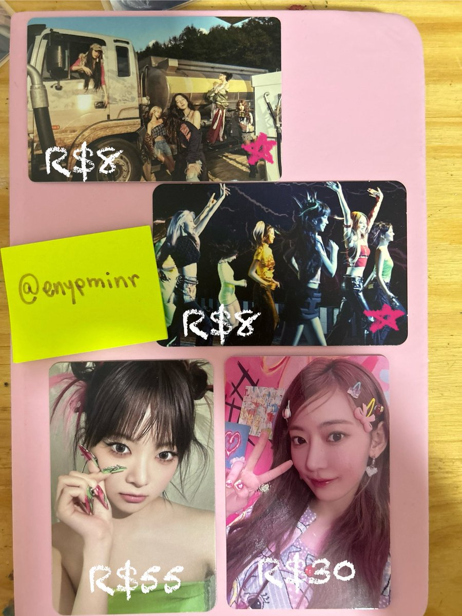 📦 vendo/venda
eunchae, sakura e le sserafim ot5

valores na imagem + frete (superfrete apenas mini envio)
• pc só sai com uma ⭐️ 

fotos e vídeos do pv
feedbacks no fixado 
sem avarias

hot crazy pob weverse selfie drop album fearnot collector photocard troco troca target