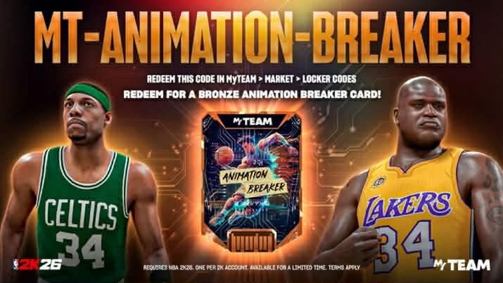 GOATBoosting's tweet photo. Locker Code alert 🚨🎮

 MT-ANIMATION-BREAKER

#NBA2K26 #LockerCodes https://t.co/43FxQpbjT1
