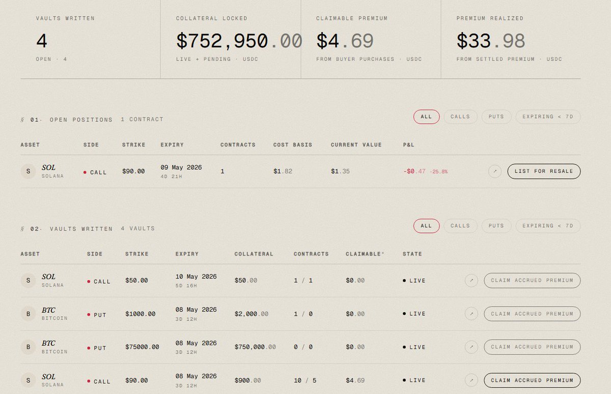 optafinance's tweet photo. on opta you can buy options and watch P&amp;L mark to black-scholes live, calcuated on-chain or write them, lock collateral, and stream premium.

both sides of the book. fully on-chain. fully composable.

this is what an options market looks like.

opta. live soon. https://t.co/WDyeBoIA3n