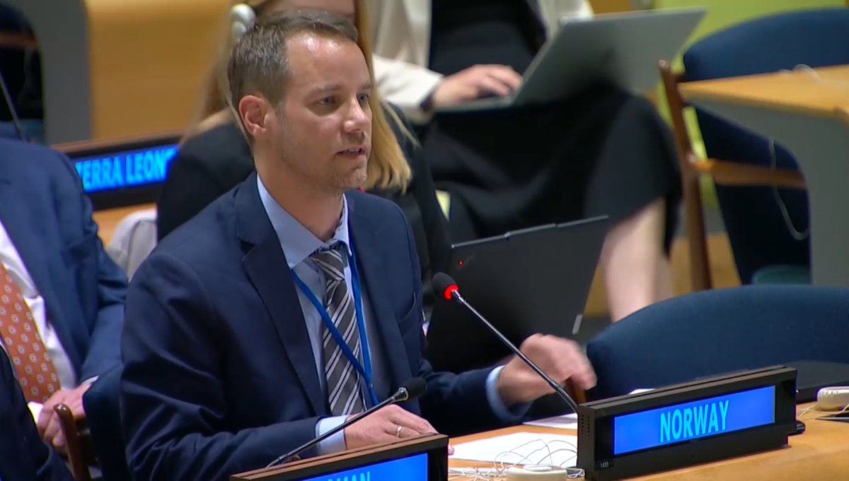 NorwayUN's tweet photo. 🇳🇴 today at #NPT2026 RevCon: 
-This RevCon must send a clear message: 
Non-proliferation commitments are non-negotiable. Strengthening safeguards, supporting the IAEA &amp; addressing compliance challenges are essential to preserving confidence in the Treaty
➡️https://t.co/guMUaoKQRO https://t.co/hzn6FTUwmR