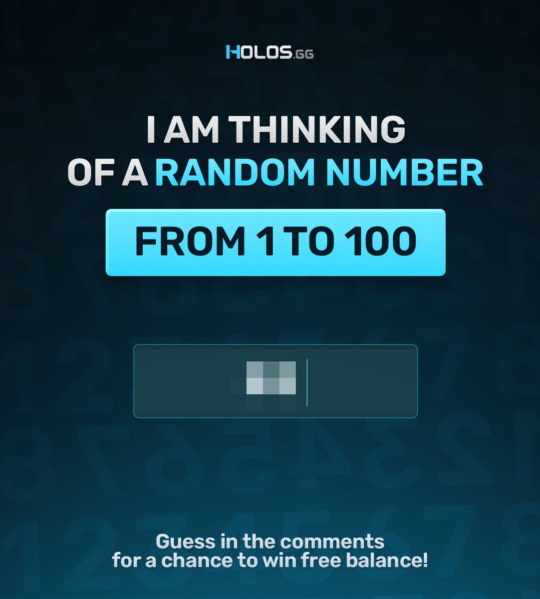 holosgg's tweet photo. 🎯 $100 GIVEAWAY 🎯

I’m thinking of a number between 1–100… can you guess it? 👀

To enter:
• Follow us
• Like & Repost
• Reply with your guess (1–100)
• Tag 2 friends
💸 $20 to the FIRST 5 people who guess it right
Join our Discord for more drops & rewards:
https://t.co/0PMKzE3lNI
Don’t miss it ⏳