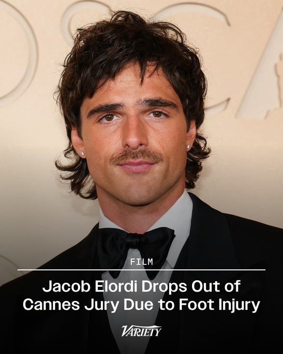 Variety's tweet photo. Jacob Elordi will not attend the Cannes Film Festival, where he was invited to be a member of the competition jury. 

A foot injury has forced the actor to drop out.
https://t.co/Otz16NBJZ7 https://t.co/gDEYChvgzT