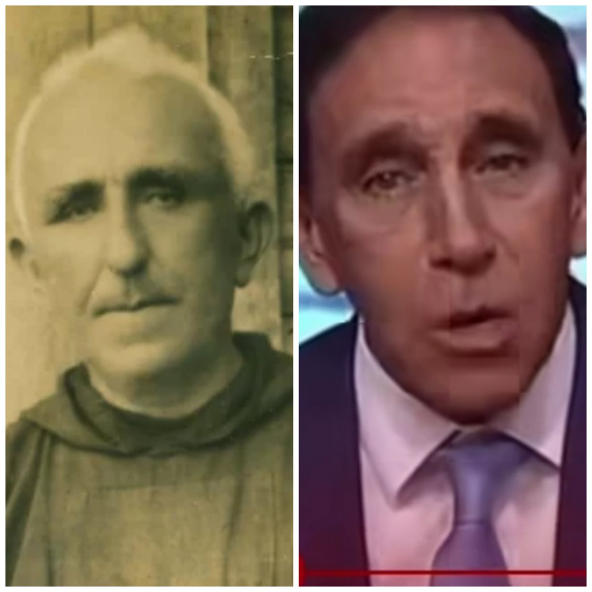 marga2478's tweet photo. Es impresionante el parecido del Dr. Cruz Jiminian y el Padre Fantino, a propósito de que aspiraba a ser sacerdote en su juventud.
#dr.cruzjiminian
#clinicacruzjiminian https://t.co/7NaaHGrfIy