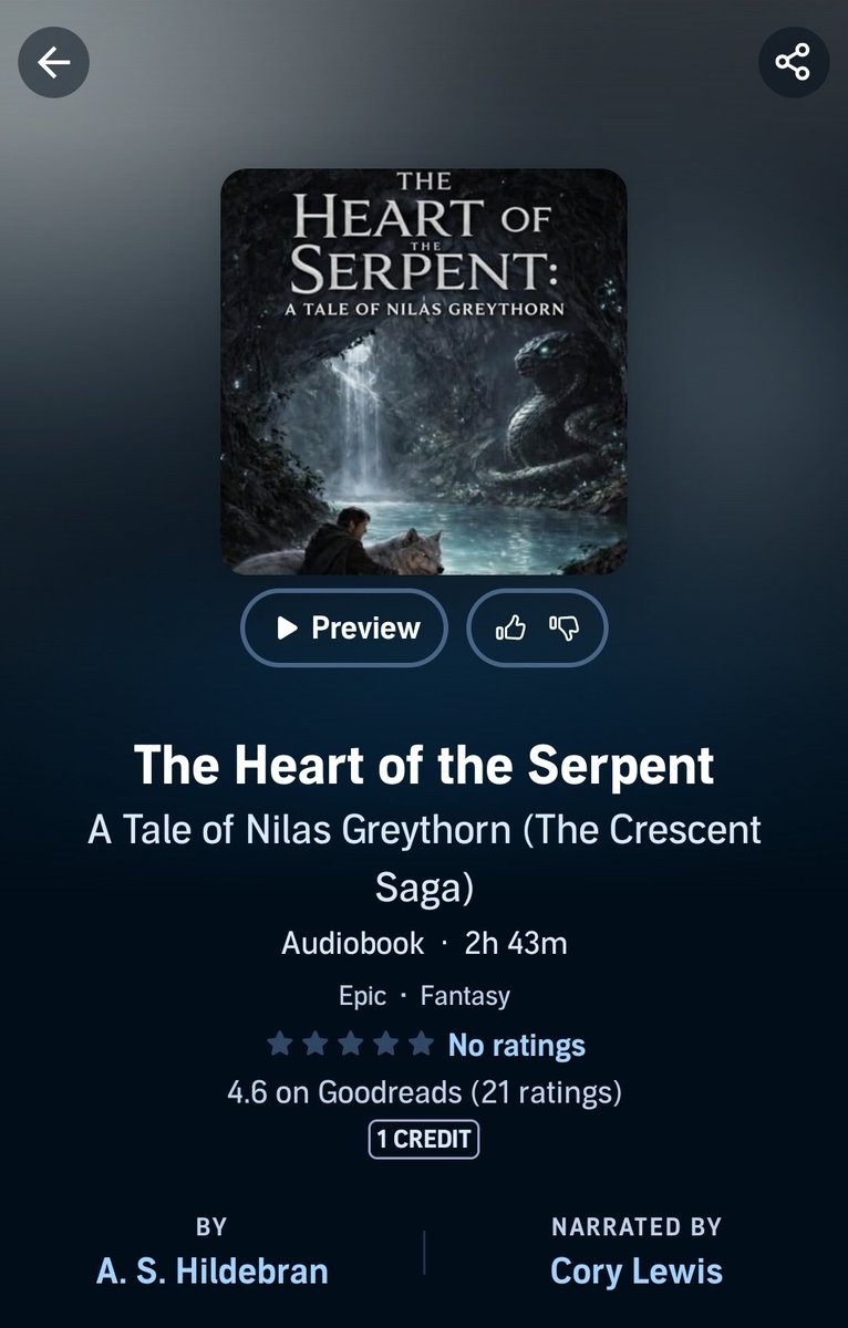 ASHildebran's tweet image. Listen to The Heart of the Serpent by A. S. Hildebran! Now on Audible!
 audible.com/pd/B0GYTBQ6Q6?…

#audiobooks #audible #theheartoftheserpent #nilasgreythorn #moonkissedbeast