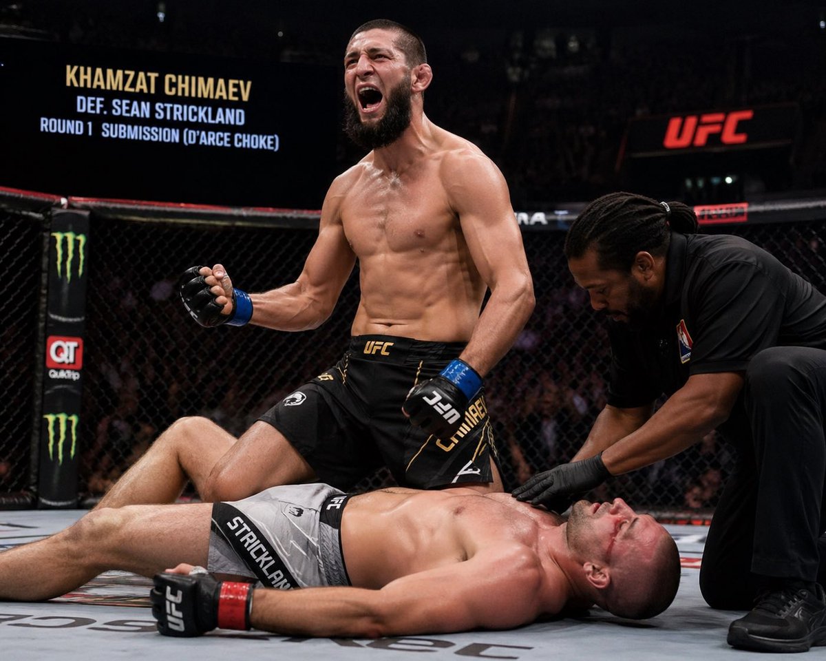 Eyyy <a href="/SStricklandMMA/">Sean Strickland</a> ?! You’re about to get your 🍑 handed to you by <a href="/KChimaev/">Khamzat Chimaev</a> 
Stay HUMBLE or 
Get 💥SMASHED💥‼️

#TeamKhamzat 
#UFC #MMA #KhamzatChimaev #SeanStrickland #ChimaevVsStrickland #FightNight #UFCTwitter #MMACommunity #WhoWins #AndStill