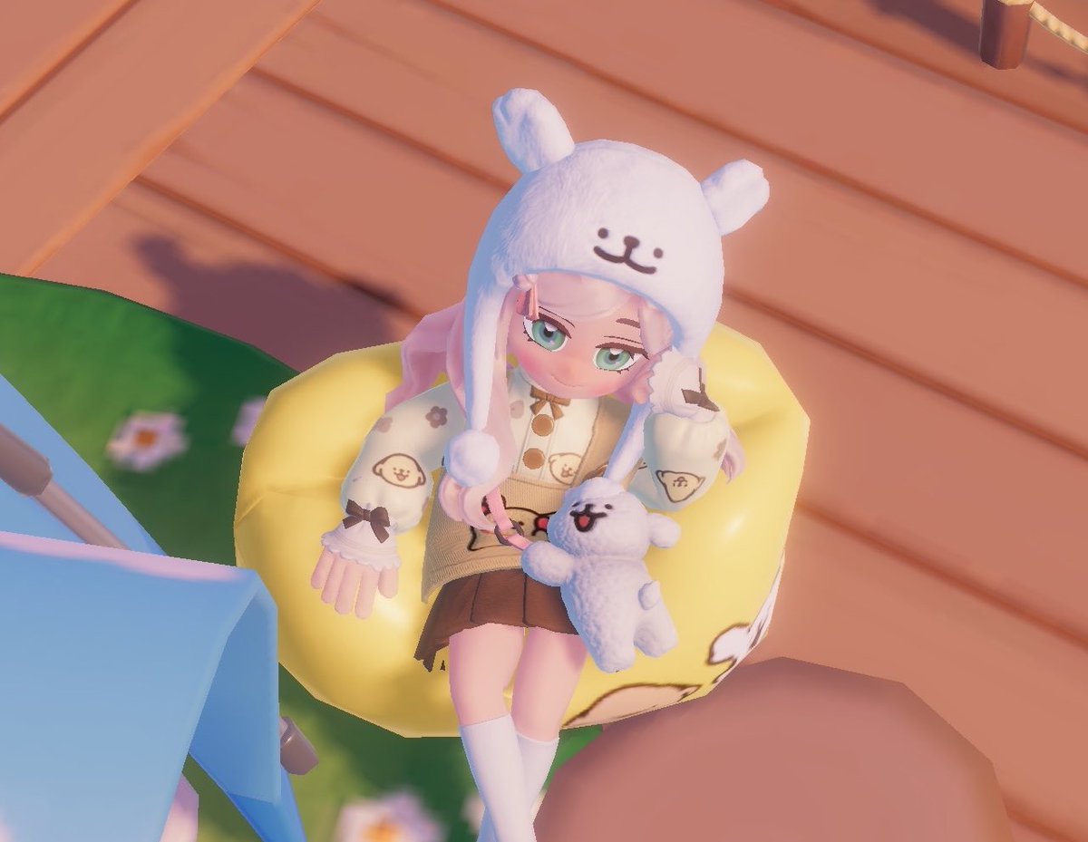 gongjukli's tweet image. #ootd j’ai un nouveau bonnet tout mimi
