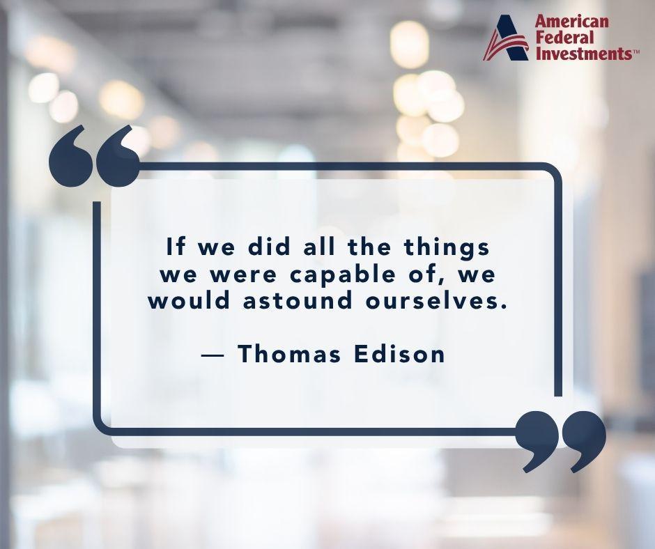 AFIAdvisors's tweet image. A reminder that our potential is often greater than we realize.
#MotivationMonday #FinancialAdvisor
