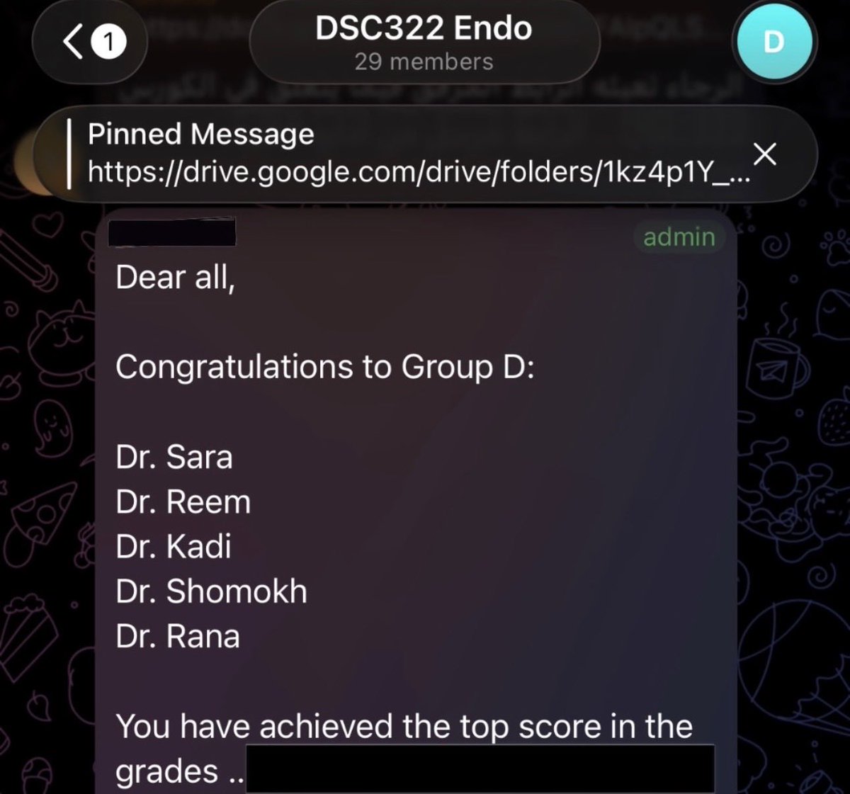 Dent1444's tweet photo. Proud moment for Group D 🦷👏🏻

Congratulations to our classmates:

Sarah Alsaadi 
Rana Alharbi 
Reem Alanazi 
Shmokh Alanazi
Kadi Alquwaifili 

For achieving the top score in the Endodontics case presentation 

Your hard work, teamwork, and effort truly paid off. Wishing you all continued success and excellence always 🤍🤍