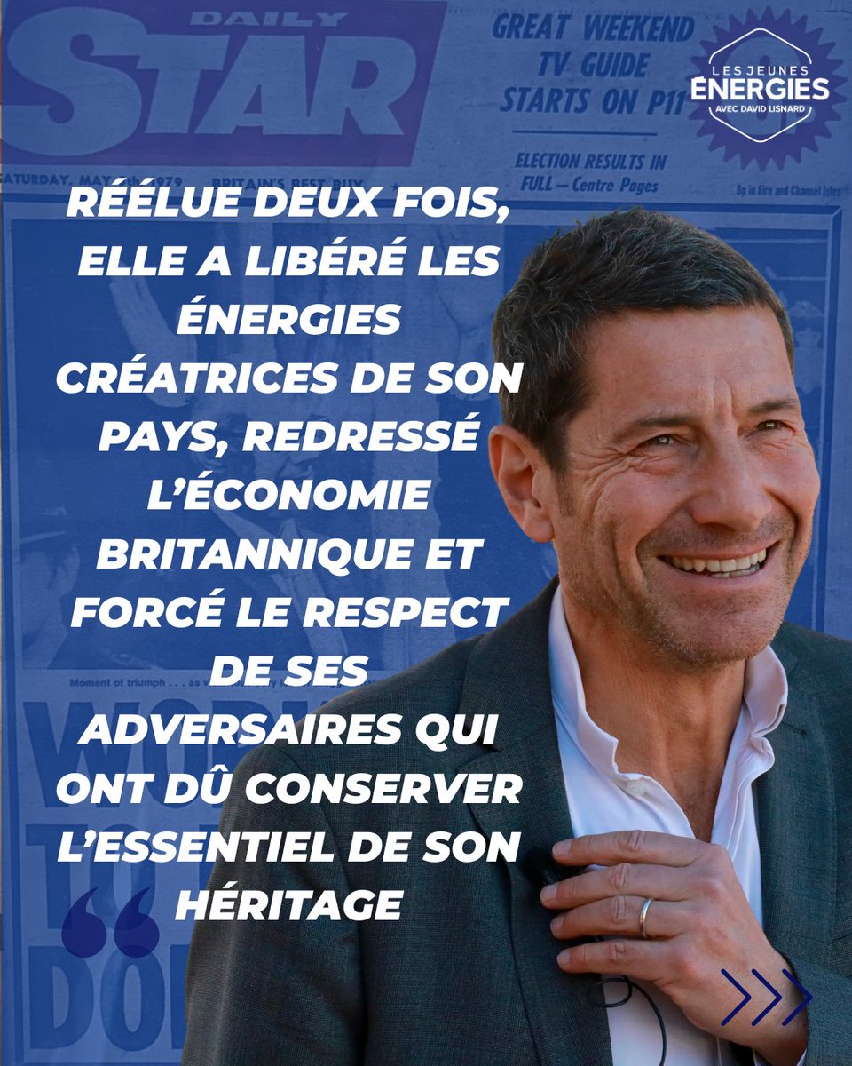 JeunesEnergies's tweet photo. @davidlisnard rend hommage à Margaret Thatcher.

Elle a combattu le socialisme.
Elle a défendu la liberté. Sans trembler.

Aujourd’hui, le combat continue.

Face au déclin organisé, il faut le courage de dire une chose simple : la liberté est la solution avec @Nouv_Energie ! https://t.co/0B3IPq7rh0