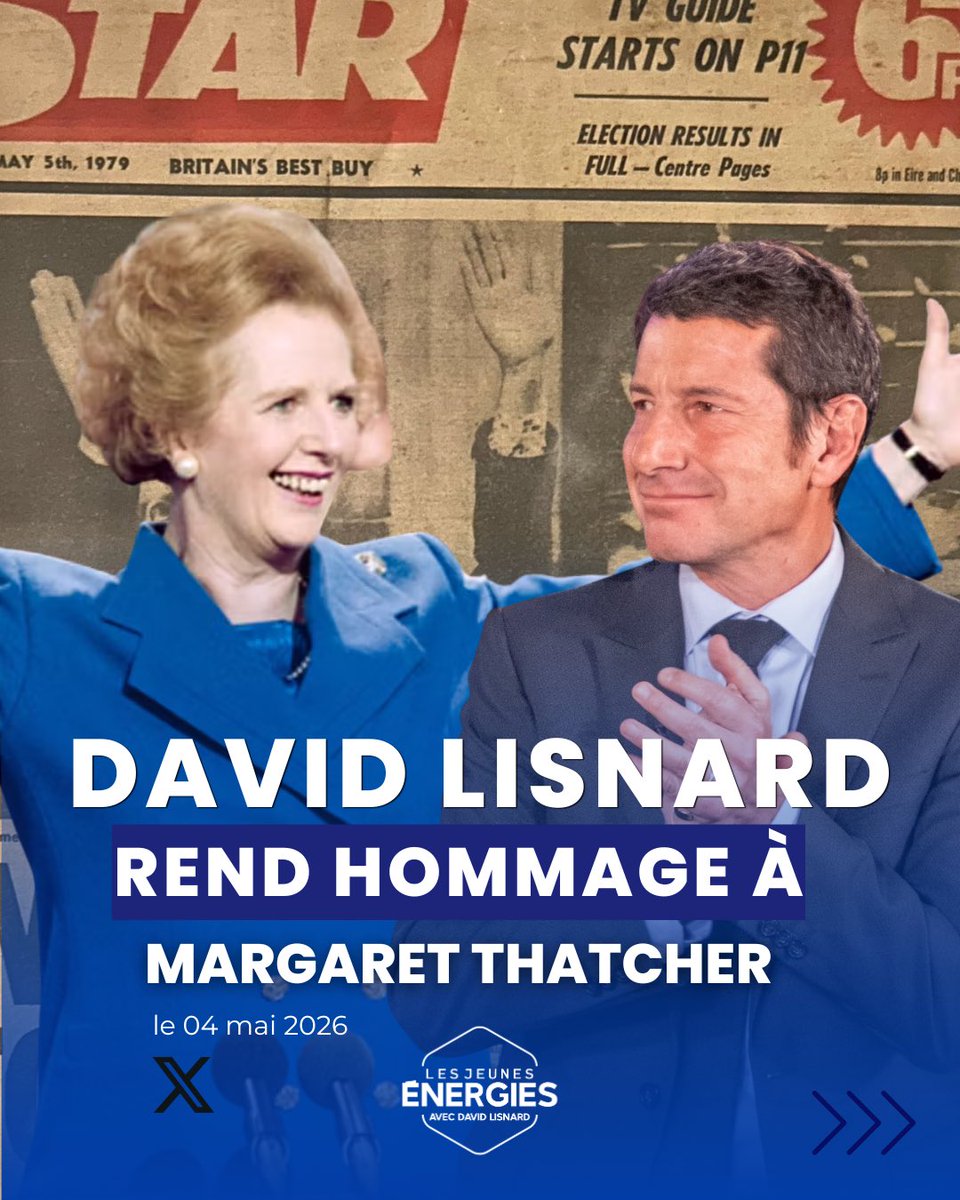 JeunesEnergies's tweet photo. @davidlisnard rend hommage à Margaret Thatcher.

Elle a combattu le socialisme.
Elle a défendu la liberté. Sans trembler.

Aujourd’hui, le combat continue.

Face au déclin organisé, il faut le courage de dire une chose simple : la liberté est la solution avec @Nouv_Energie ! https://t.co/0B3IPq7rh0