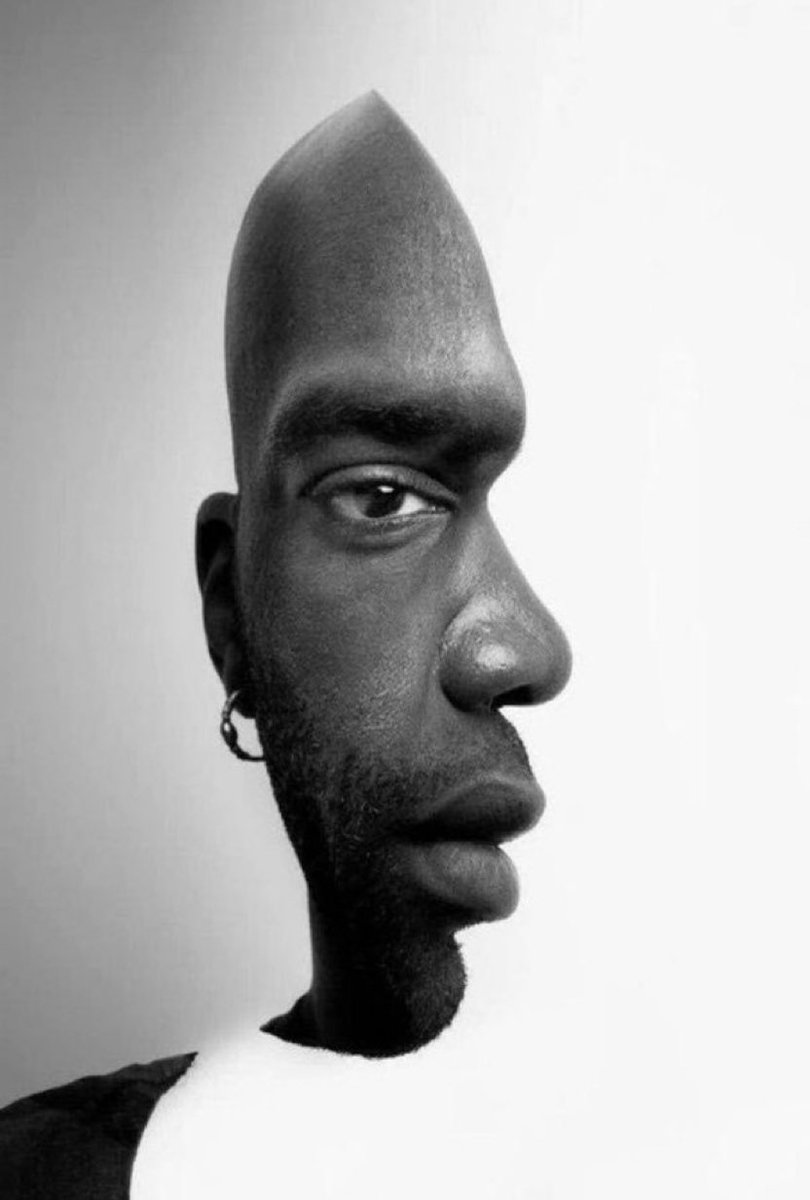 Where is he looking at? Front or sideways.