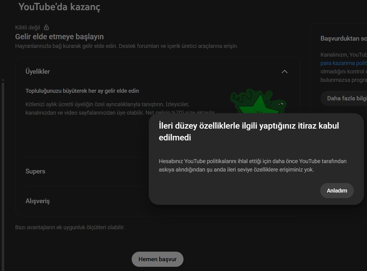 BSCPR0's tweet photo. Küfür etmiyorum, telif hakkı ihlali yapmıyorum, kimseye zarar vermiyorum. Sadece oyun videolarımı saatlerce editleyip paylaşıyorum. Karşılığında aldığım şey ise hesabımın kapatılma tehdidi! Acilen bir yetkilinin bu saçmalığa müdahale etmesini istiyorum. @TeamYouTube https://t.co/L7bo2cUdFE