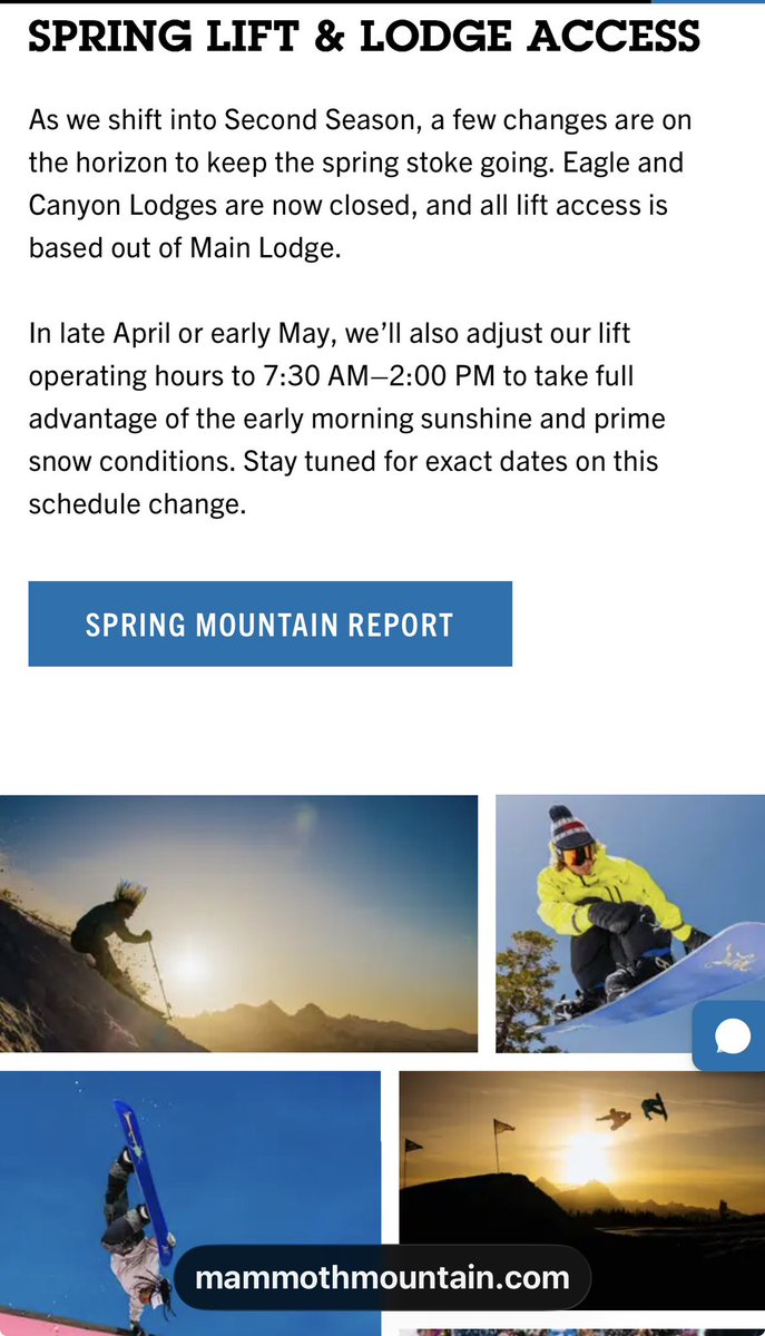 SnowPalsDotOrg's tweet image. 🙋‍♀️ Palisades Tahoe &amp;amp; Mammoth Mountain resort closing dates❓

@palisadestahoe @palisadesops TBA, likely mid-May contingent on snow conditions

@MammothMountain: #MemorialDay holiday weekend

Want to max out yr @IkonPass⁉️👉join #SnowPals 🚙🚠🏂⛷️ trips + ENDLESS 🌨️: 8/1 Chile 🇨🇱