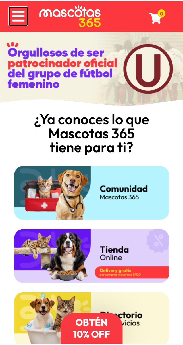 Ahora todas las compras de mi perro y gatas será por <a href="/Mascotas_365/">Mascotas365</a> , toda empresa que apoye al club tendrá mi consideración