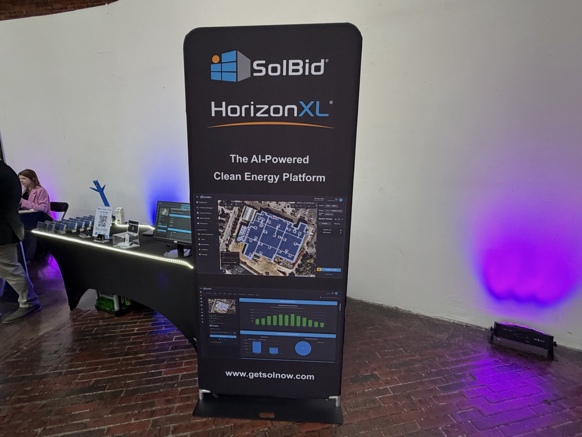 solbidinc's tweet image. SolBid is at CLIMATECH 2026! We are debuting a brand new updated AI design-tool and platform today! #Climatech #CleanEnergy #Solar #SolBid #HorizonXL @ClimaTechLive