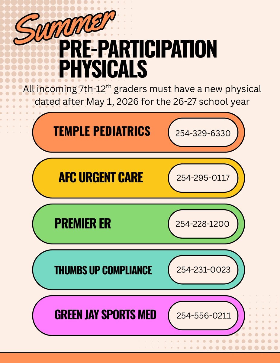 LBHSAT's tweet photo. Need to get a physical this summer? Be sure to upload it to your RankOne profile once completed. @VolleyballLBHS @LBBroncoSB @LBHSgirlsBB @LBHSGirlsTrack https://t.co/LqOItq7G2I