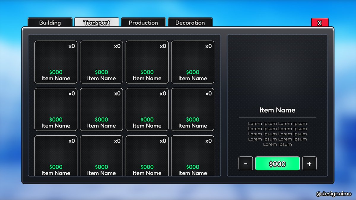 DesignAimo's tweet image. ★ Clean &amp;amp; Minimal Roblox UI

Discord - designaimo
Commissions Open - DM

#Roblox #Robloxdev #RobloxUI
