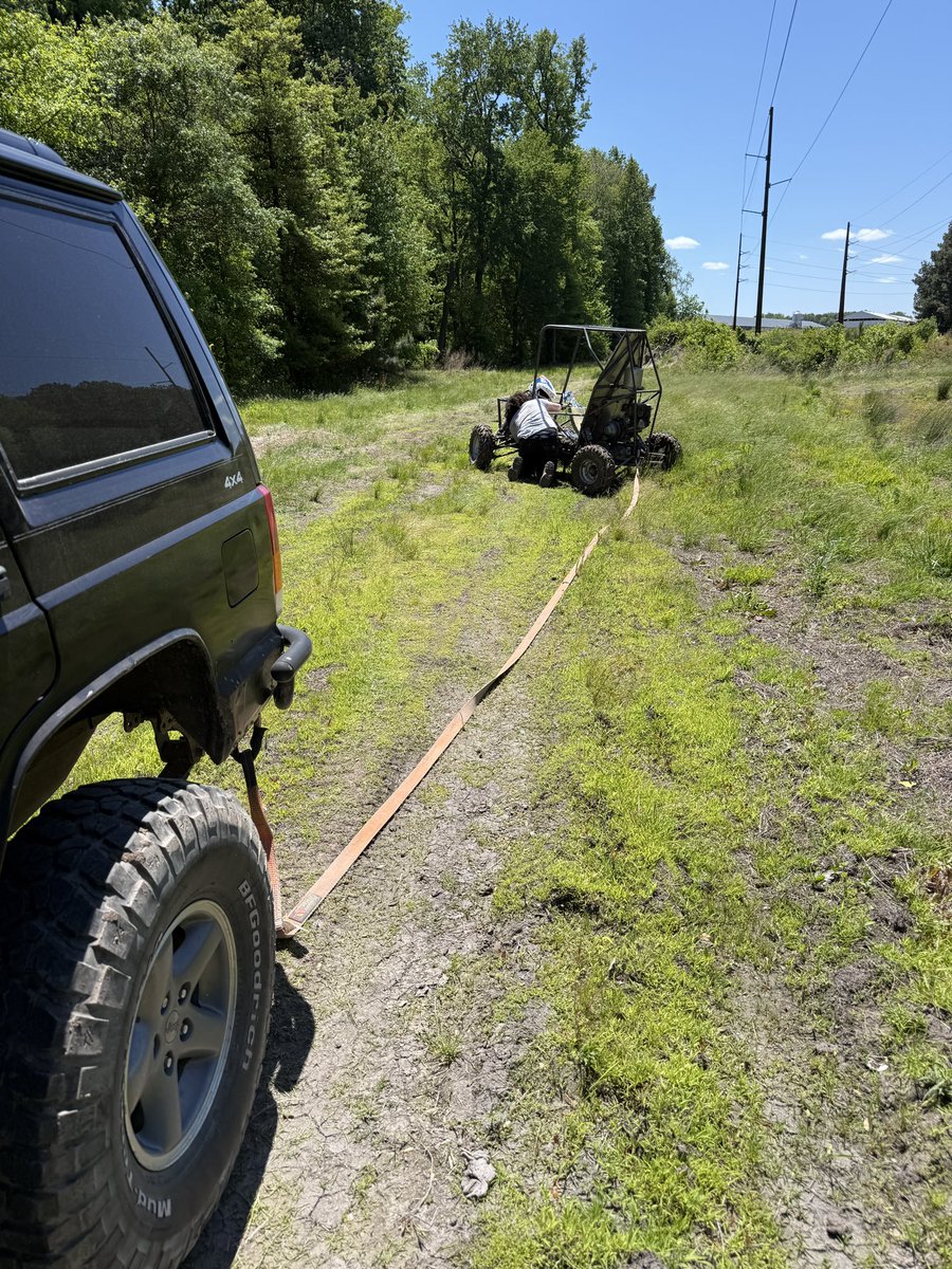 BPeregoff's tweet photo. @Where2Wheel  hosted a team of engineering students from Old Dominion University that are building prototype offroad vehicles! 

They had the same problem that our customers encounter … there was nowhere nearby for them to test their vehicles in an offroad environment. Luckily, they found us and were able attend & test their builds before their big competition in June! 

 They worked through problems & iterated designs on the fly all while enjoying some 4x4 fun at Moon Shine Farms on the Eastern Shore. 

I think we may have even converted some of them to future Jeep owners 😀
@ODU
