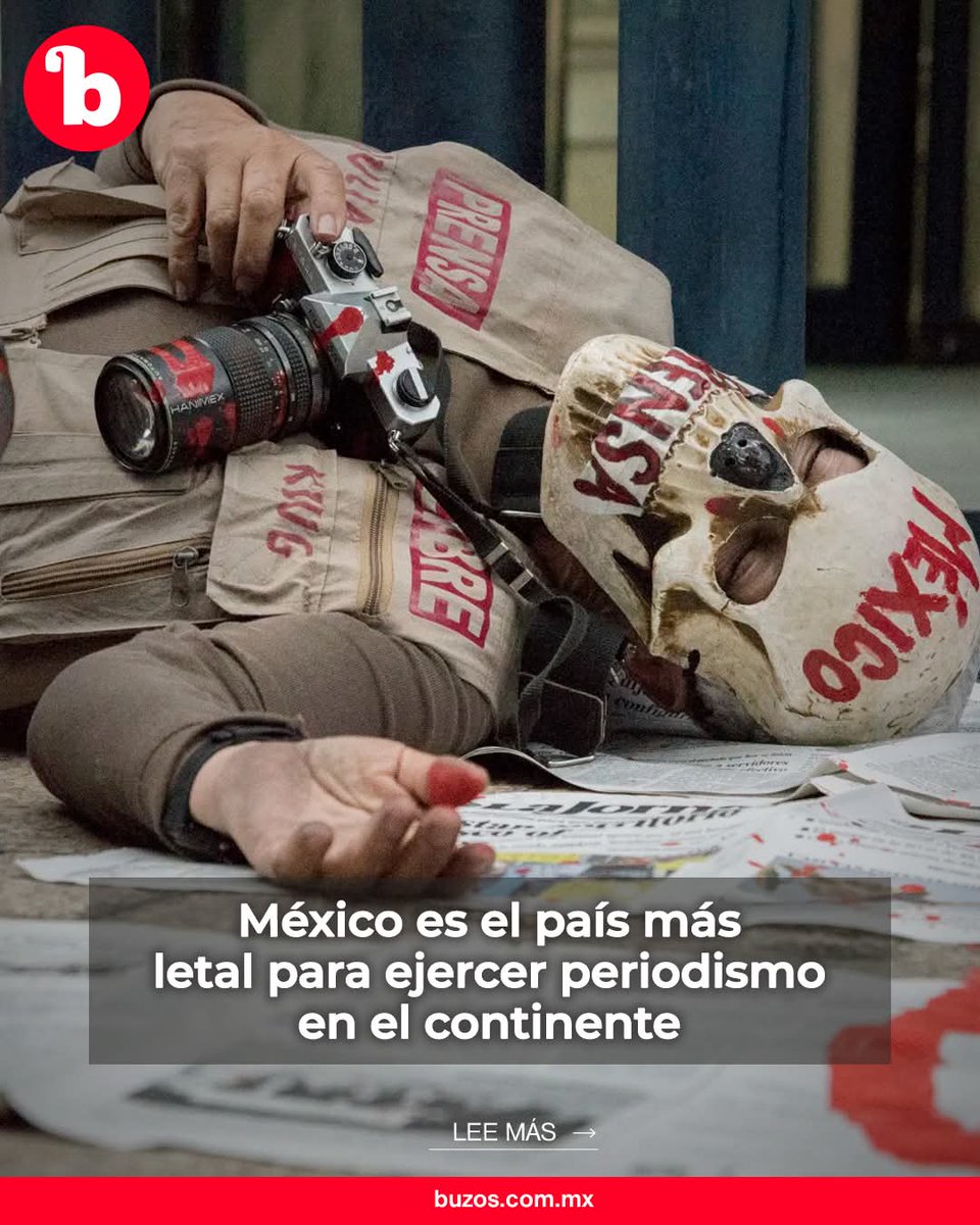 México es el país más letal para ejercer periodismo en el continente 📸📰

Reporteros Sin Fronteras destacó que la violencia contra la prensa persiste como uno de los principales riesgos en el país.

Lee más: buzos.com.mx/noticia/mexico…