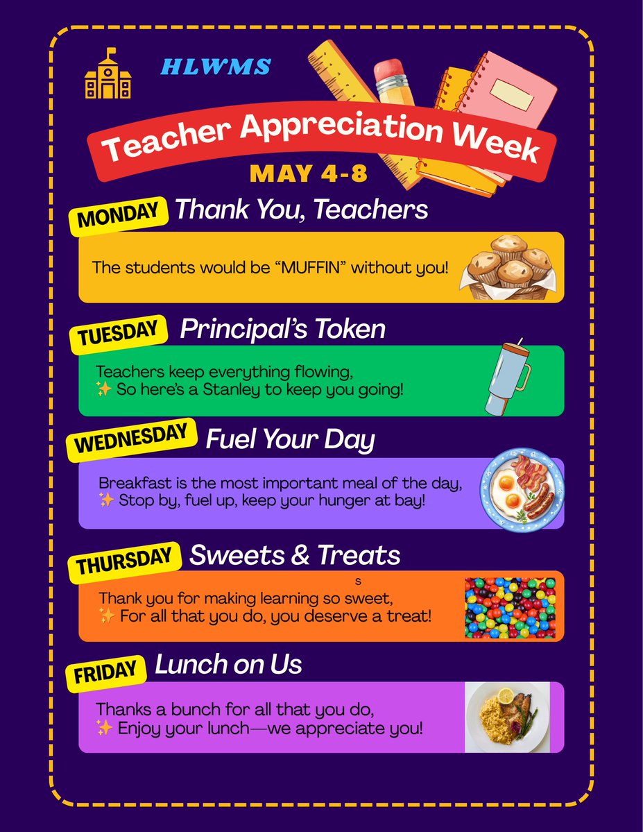 presleycharles's tweet image. HL Watkins celebrates Teacher Appreciation Week! Thank you for inspiring minds and building futures every day. Stronger. Smarter. Better. #WeAreONE