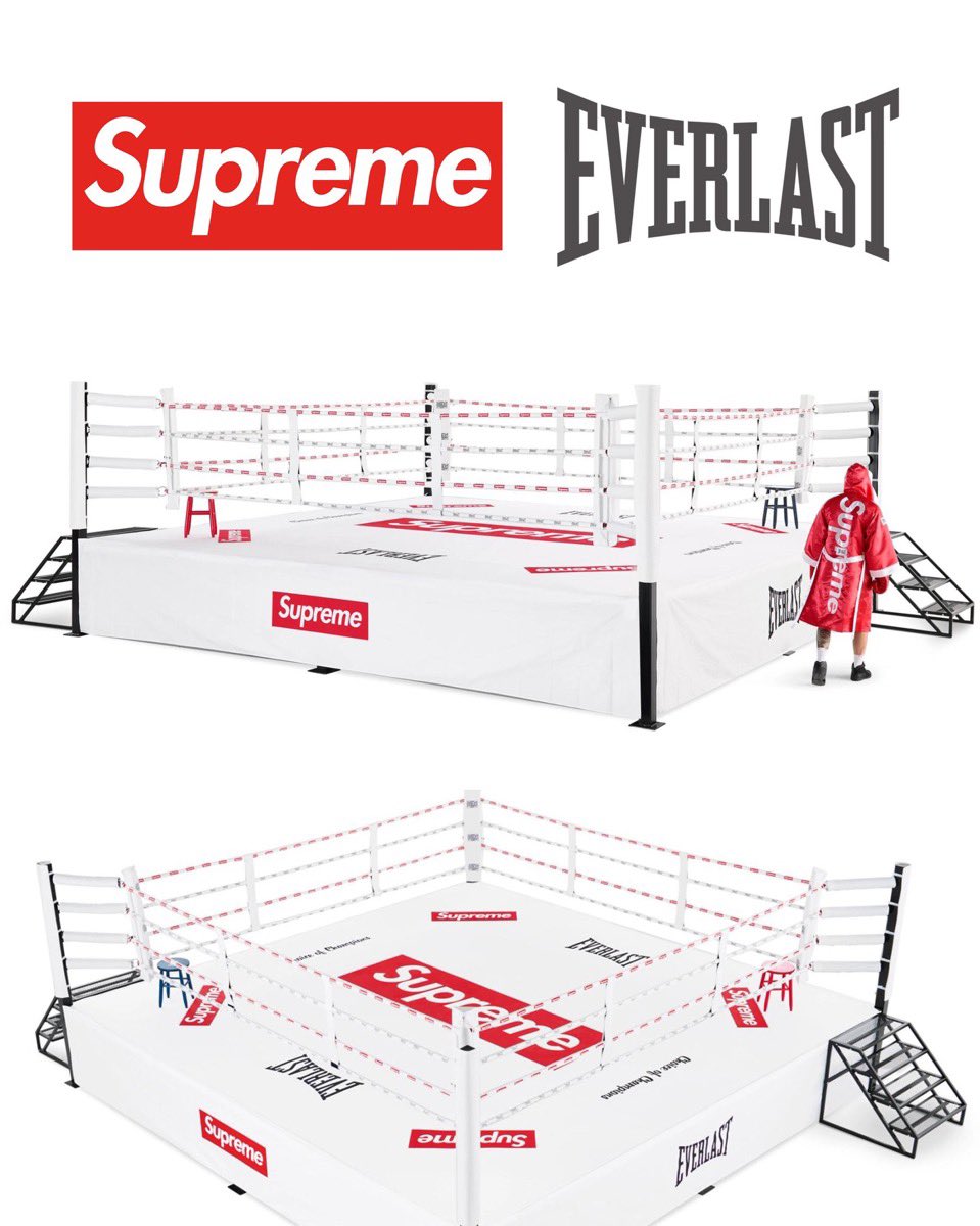 Supreme 26SS Week11 に Everlast 社とのコラボボクシングリングが登場