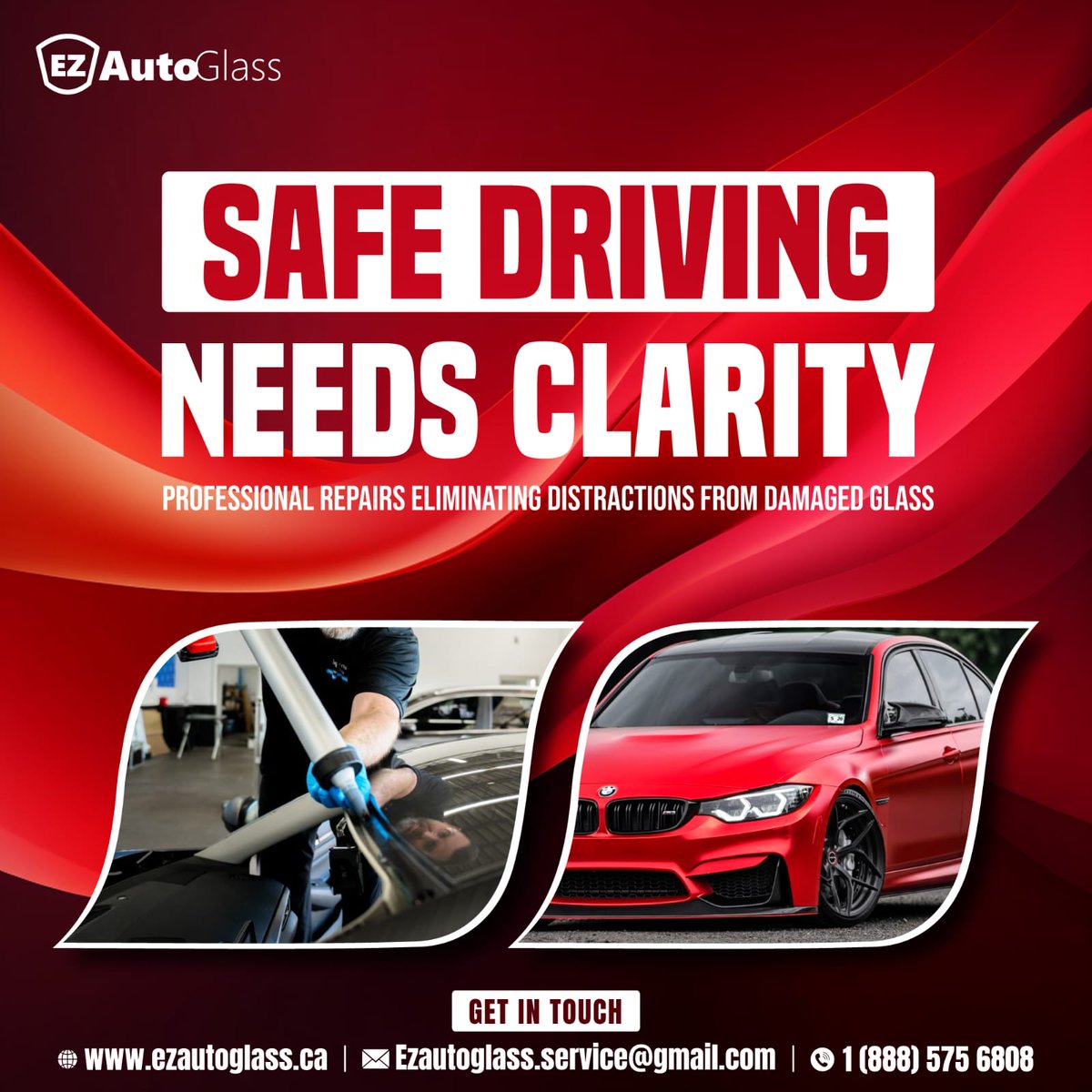 EZ_AutoGlass's tweet photo. A cracked or unclear windshield can reduce visibility and increase risk on the road. Even small damage can spread quickly and compromise your safety. Don’t ignore it.
#SafeDrivingNeedsClarity #WindshieldRepair #AutoGlassToronto #AutoGlassRepair
#DriveSafe #CarCare #SameDayservice https://t.co/7OmrojadeZ