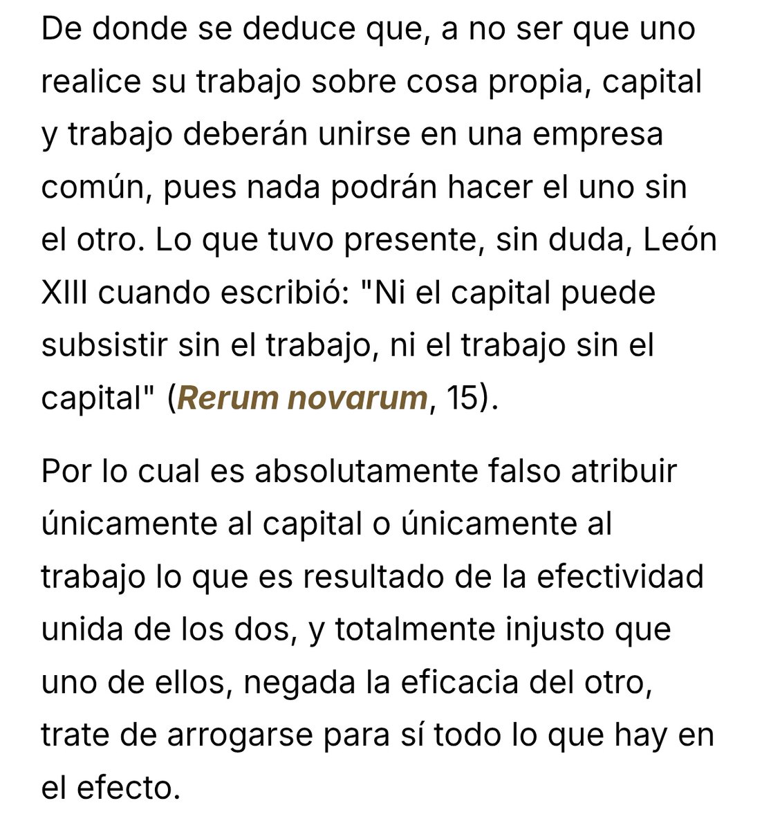 La Iglesia Católica condena el valor-trabajo, principio económico del marxismo 

Quadragesimo anno: