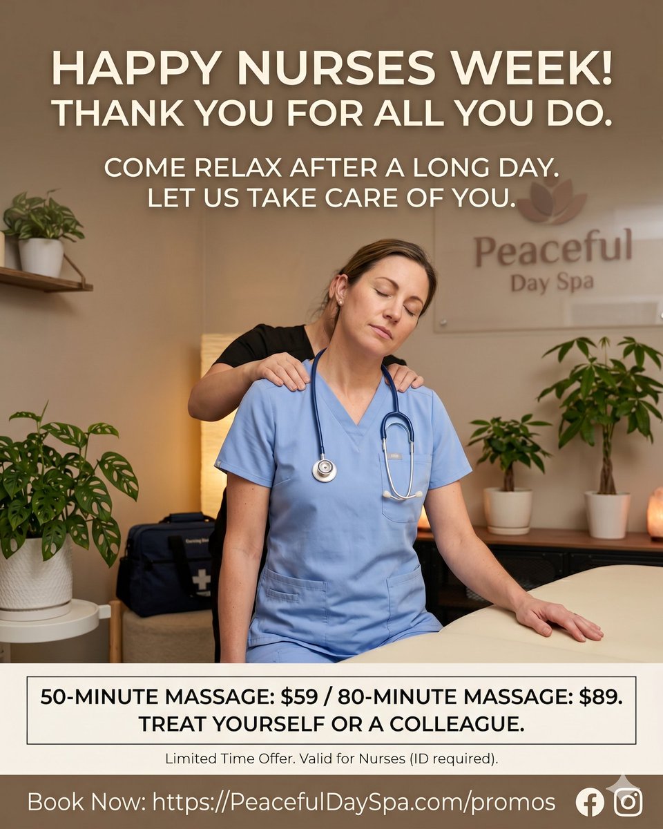 PeacefulDaySpa's tweet image. BOOK NOW: massagebook.com/PeacefulDaySpa…
#PeacefulDaySpa
#Nurse
#Massage
#SpaDay
#AltamonteSprings