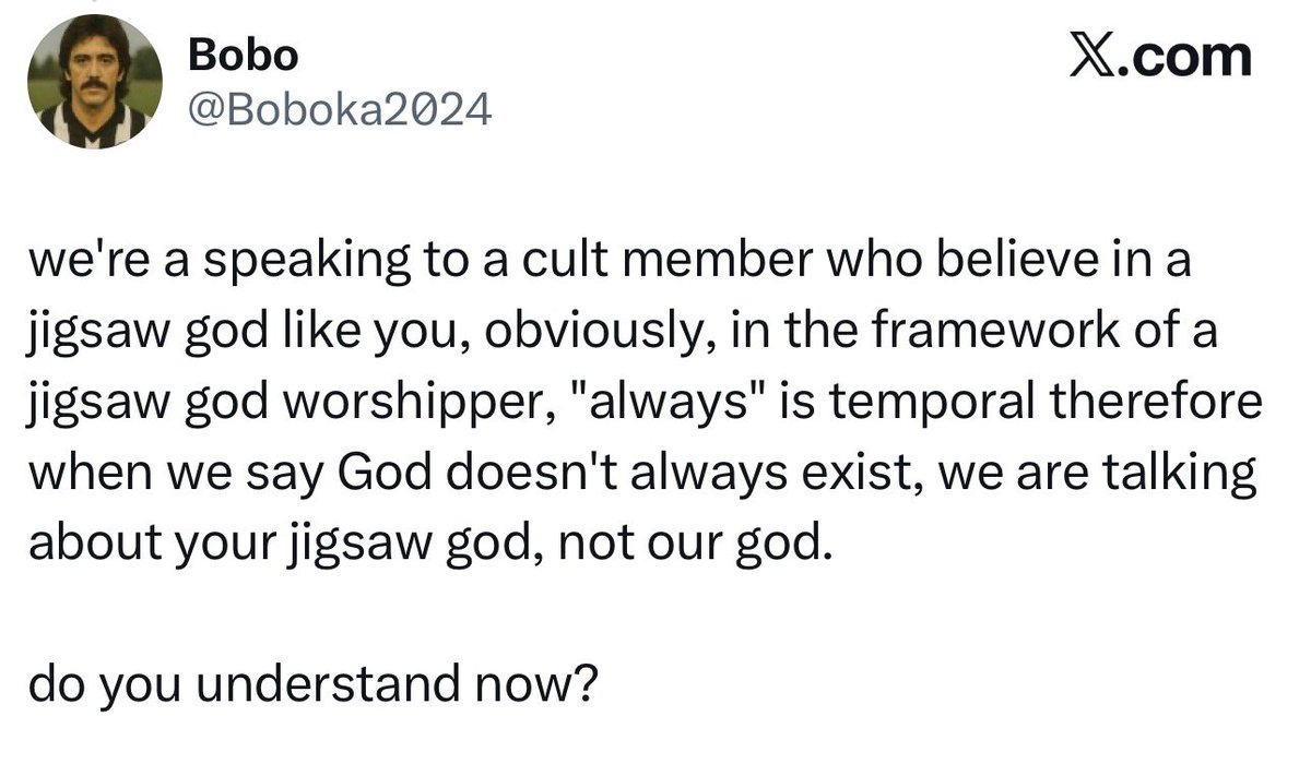 Hanbali2024's tweet photo. Here we go everyone @AhmedSheriffdin says that in his own view Allah doesn’t always exist but his friend tries to defend him saying ‘that’s in the context of ur view’ but here I clarify it’s HIS view I’m speaking of. YIKES! Big L to take there @Boboka2024 @MMetaphysician https://t.co/DjsZmHH83J