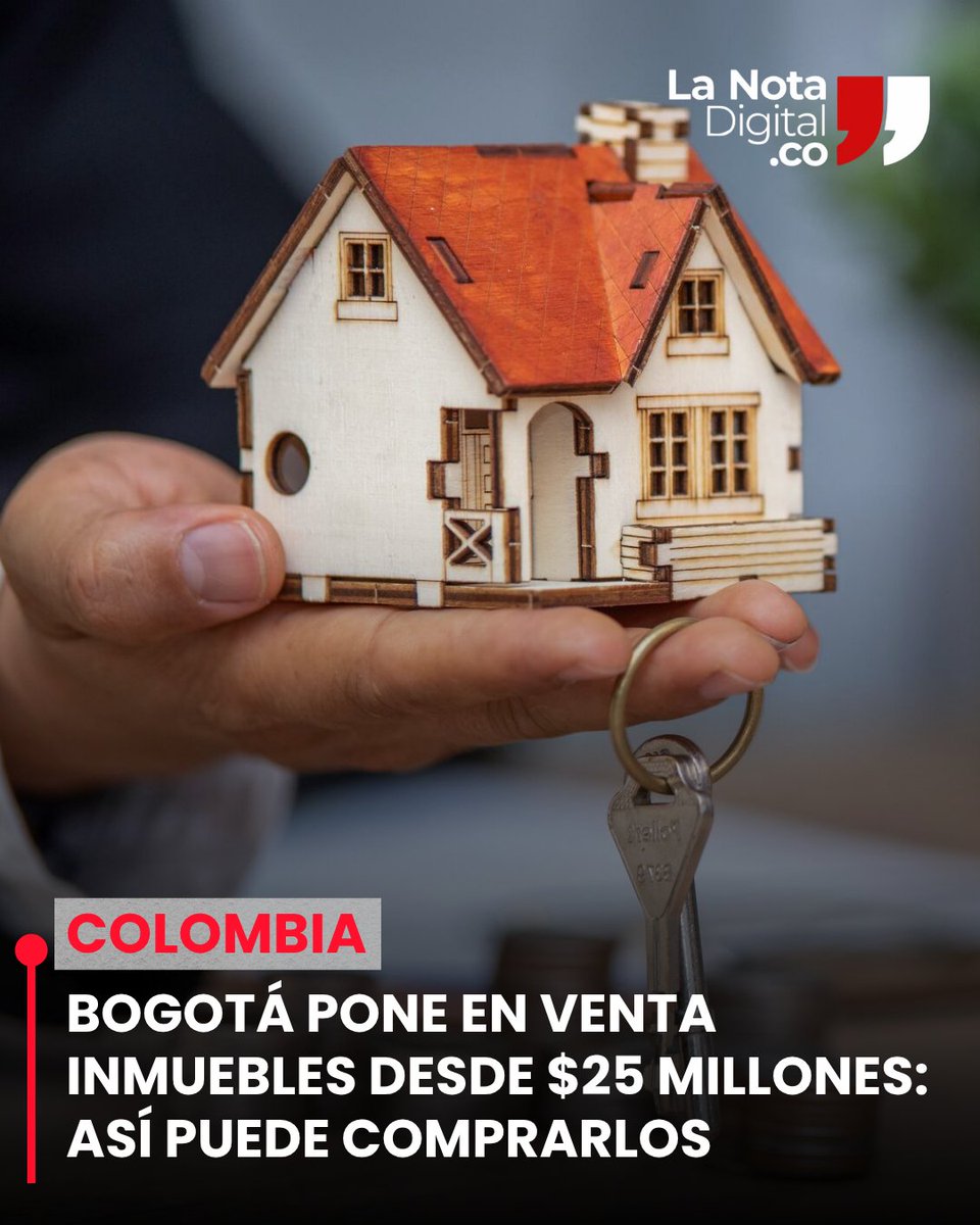 Lanotadigitalc's tweet image. #Bogotá #Inmuebles #Inversión #Colombia

La Alcaldía de Bogotá habilitó la venta de propiedades que ya no usa el Distrito.

📍 Hay opciones en Fontibón, San Cristóbal y Chapinero.
💸 Precios desde $25 millones.

🖥️ Todo el proceso se hace en el Portal Inmobiliario de Bogotá y la