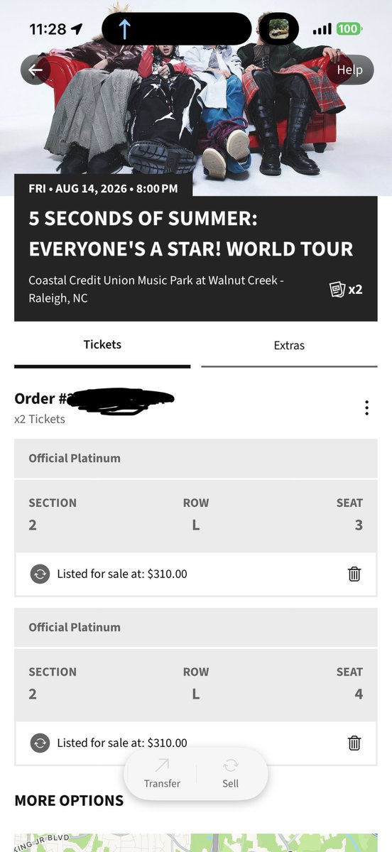 I have 2 5SOS tickets for sale for Raleigh, nc on 8/14 if anyone is interested! Sec 2 row L seats 3&amp;4! I ended up getting tix to a dif show that worked better with my schedule :) they’re listed on TM but I’ll sell directly to avoid fees!