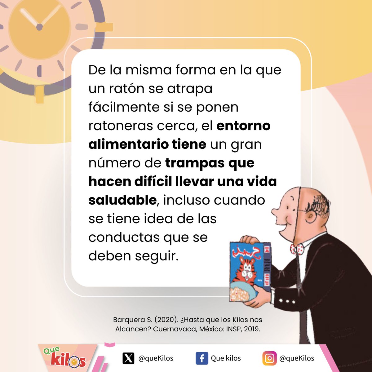 quekilos's tweet photo. ¿Por qué ciertas empresas se oponían al etiquetado de advertencia? 🤨
Te presentamos nuestro libro “¿Hasta que los kilos nos alcancen?”, en el que se desmienten los principales argumentos de la industria en contra de la salud 🫰
📌 Disponible en: https://t.co/zqTq8IIWkU #QueKilos https://t.co/rFsNeMWF2U