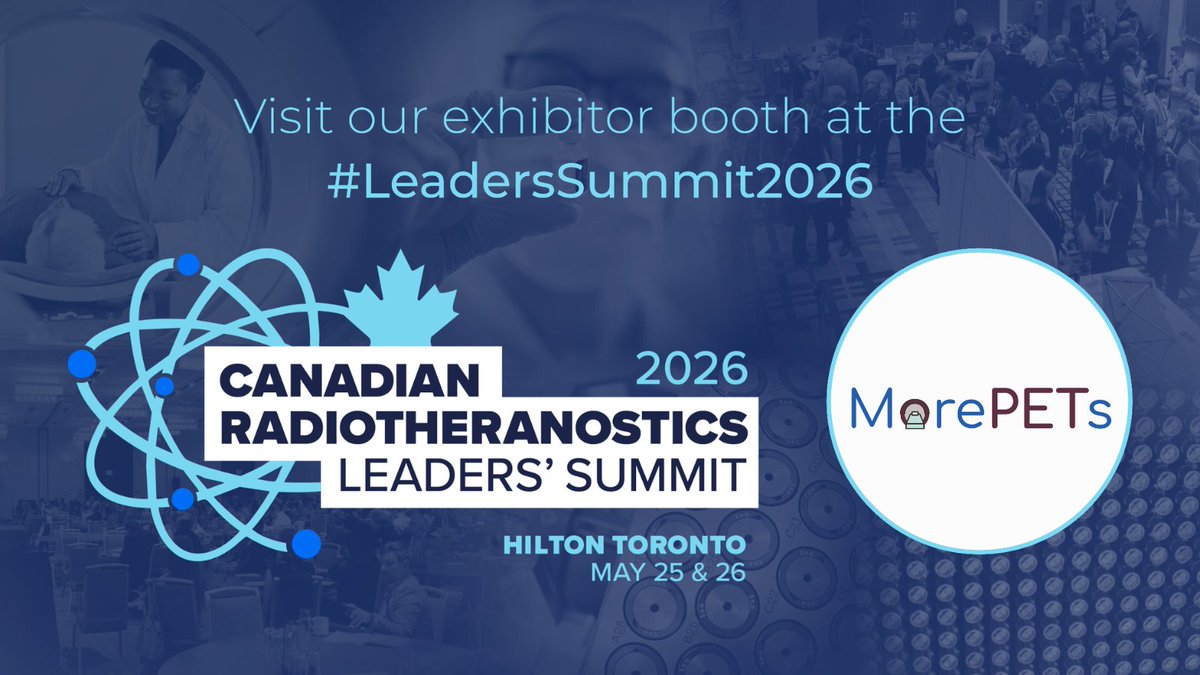MorePETs_'s tweet photo. Coming up next week! We look forward to connecting with industry leaders at the the Canadian Nuclear Isotope Council's Radiotheranostics #LeadersSummit2026.

Visit our booth to learn more about the Coalition's work to ensure that patients have access to the full potential of PET scans within Ontario’s healthcare system.