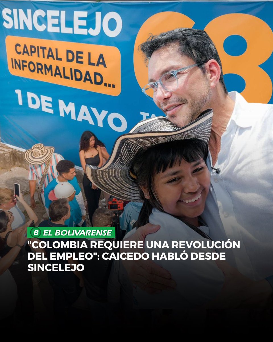 Desde Sincelejo, en el marco del Día del Trabajo, el candidato Carlos Caicedo se refirió a la necesidad de transformar el empleo en Colombia. Para leer más visita 🌐bolivarense.com
