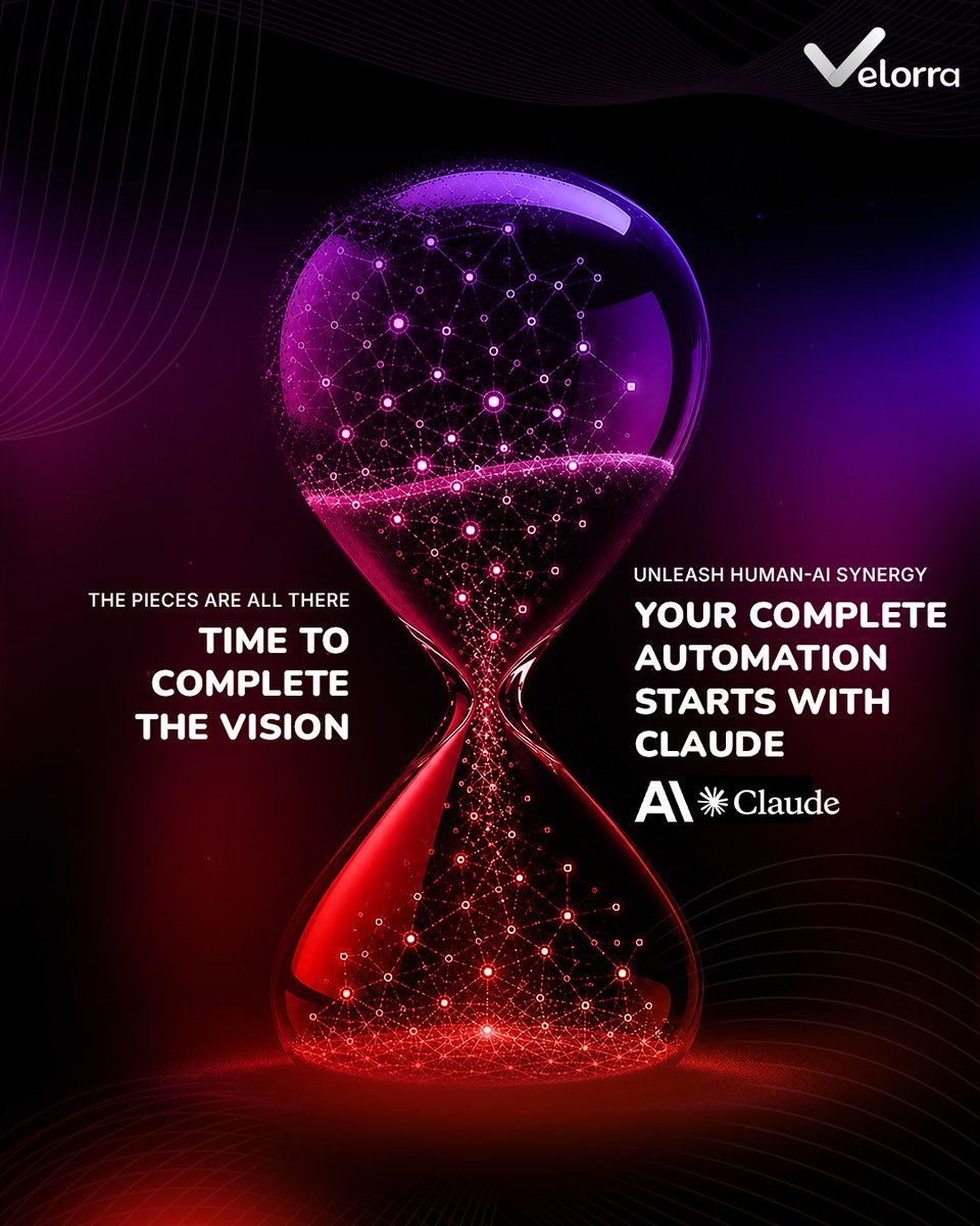 _Velorra_'s tweet photo. The AI Wave Is Already Here.
So Is The Pressure To Move Faster, Smarter, And Leaner.

At @_Velorra_ , We Are Embedding Intelligent Automation At The Core By Integrating @claudeai Into Our Solutions.

#Velorra #AI #GenerativeAI #Claude https://t.co/IL021YdMIB