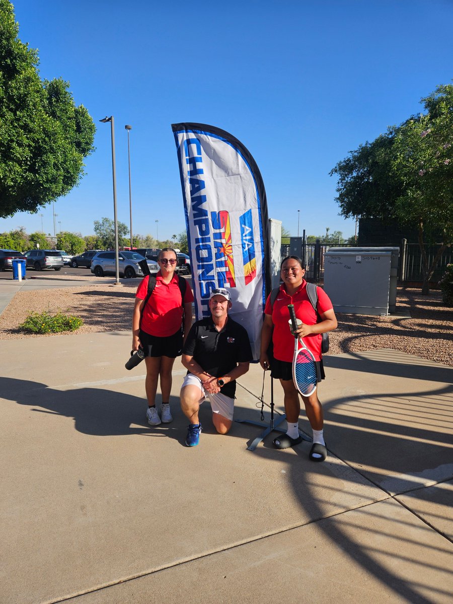 DHSDemonSports's tweet photo. Dysart High School represented at the 4A State Tennis Tournament. Two of our athletes fell short after the 2nd round of the play-offs. Congratulations, to Yen Doan and Miley Savage on a GREAT JOB this season. https://t.co/vwoqzxgaF2