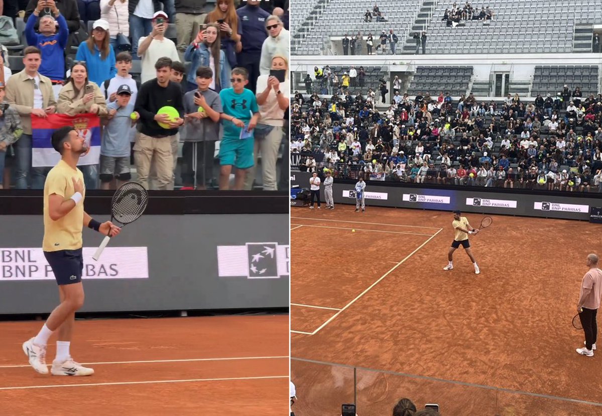 sportklub's tweet image. Novak na terenu posle 53 dana, sačekale ga pune tribine

Konačno: sportklub.n1info.rs/tenis/masters-…

#djokovic #novakdjokovic #rome #romemasters #atp