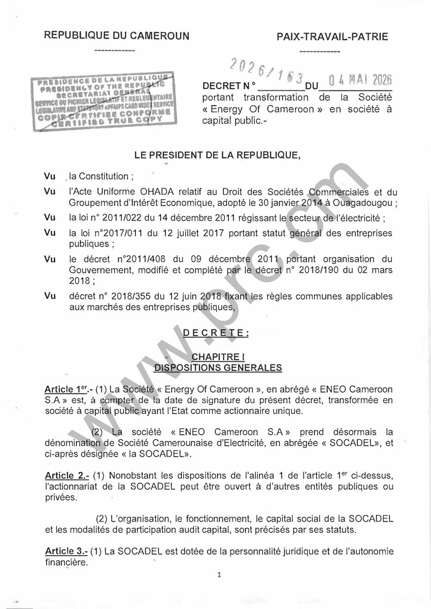 President Paul BIYA tweet media
