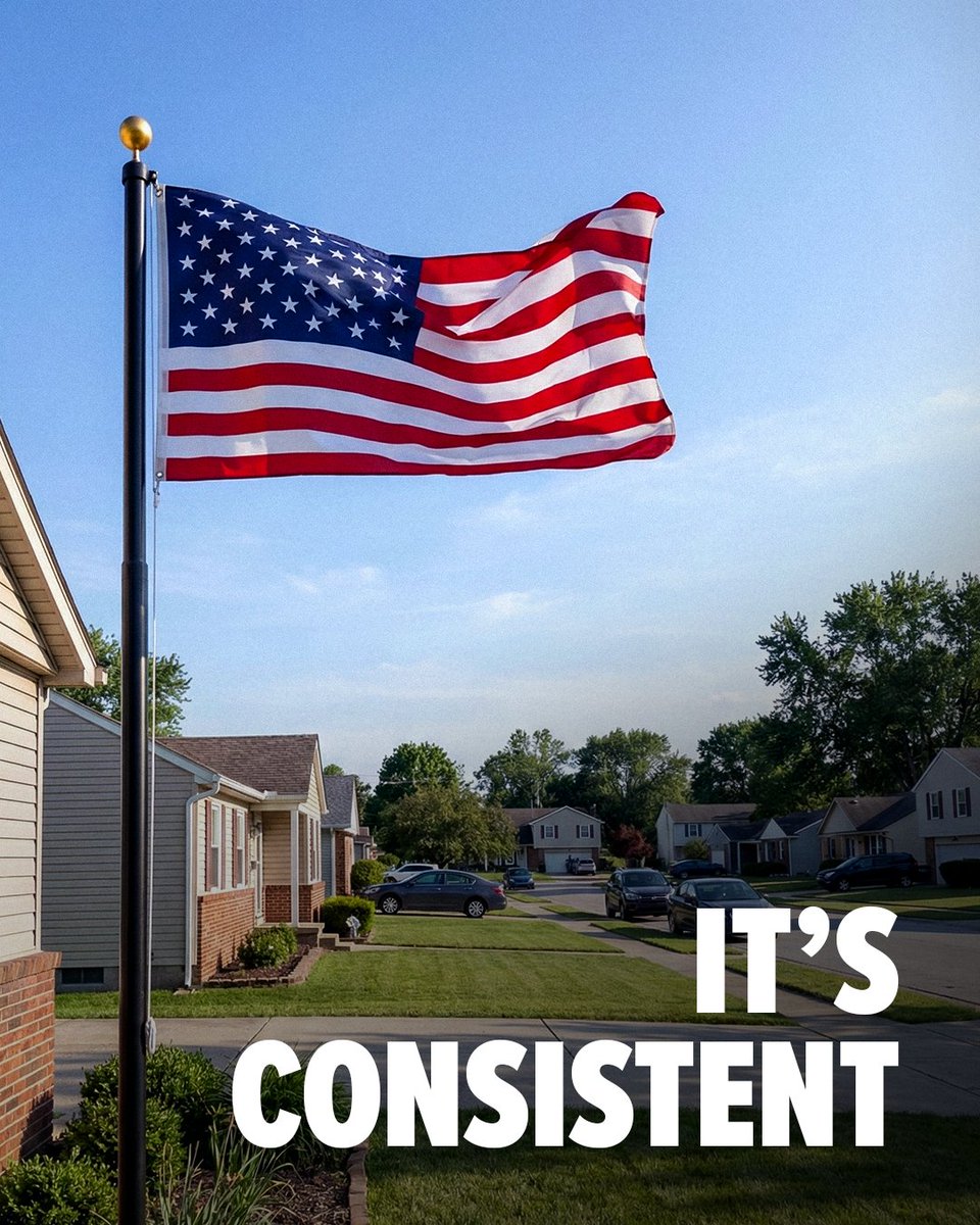 standflagpoles's tweet photo. It's consistent.
Not seasonal. Not occasional. Every single day.
That's the difference between flying a flag and living what it stands for.
#StandFlagpoles #Patriotism #FlyYourFlag #Consistency #HomePride #USA https://t.co/aqgSbArvYO