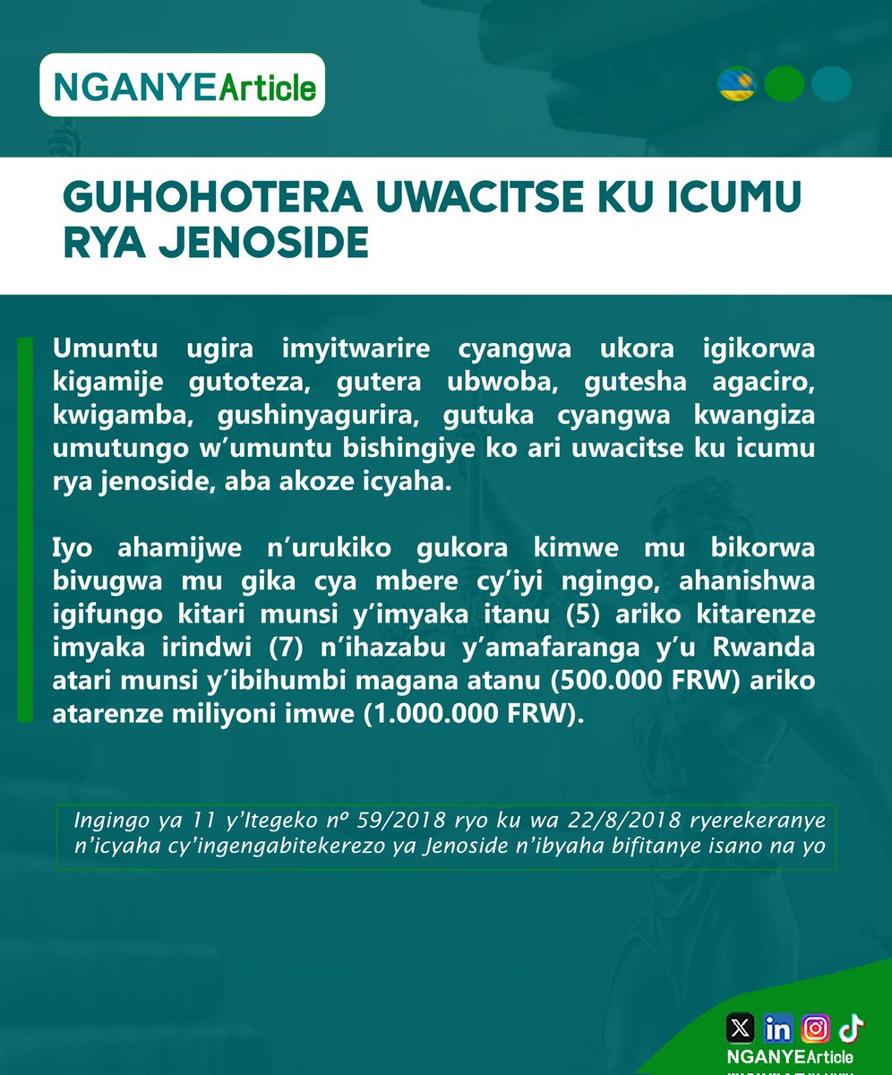 NganyeA65619's tweet image. GUHOHOTERA UWACITSE KU ICUMU RYA JENOSIDE / VIOLENCE AGAINST A SURVIVOR OF GENOCIDE

#rwanda #kwibuka32 #amatetego #nganyearticle @UncleGobby @ClaudineGasana