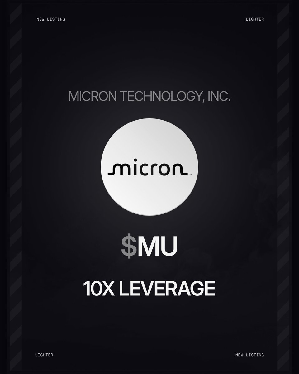 New RWA Perp Listing!  You can now trade
$MU at 10x leverage.