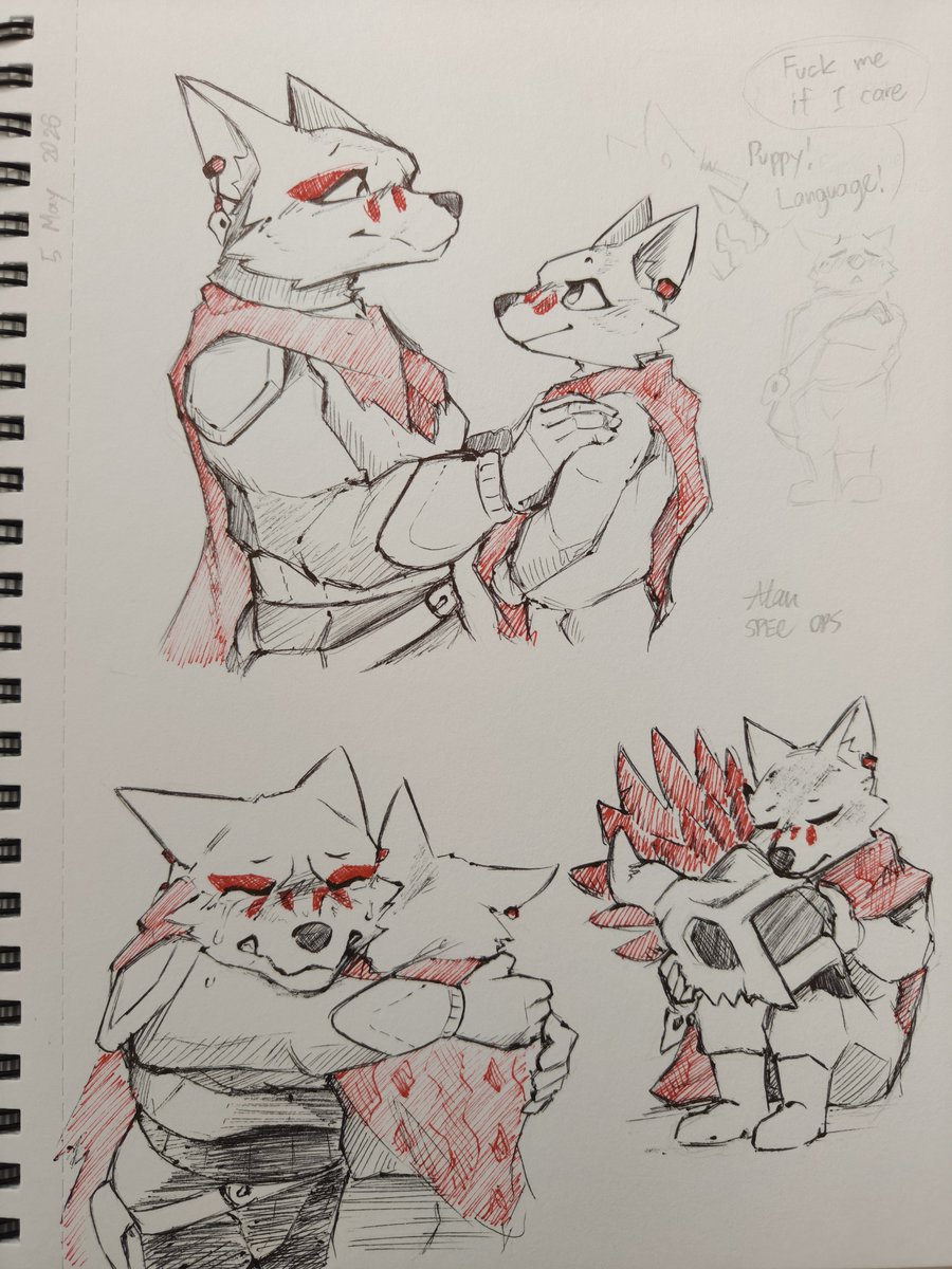 AlanSpecOps's tweet photo. An emotional rollercoaster for playing Laika: Aged Through Blood this late-

Have something that isn't my usual drawing again- https://t.co/lZyGWINAL5