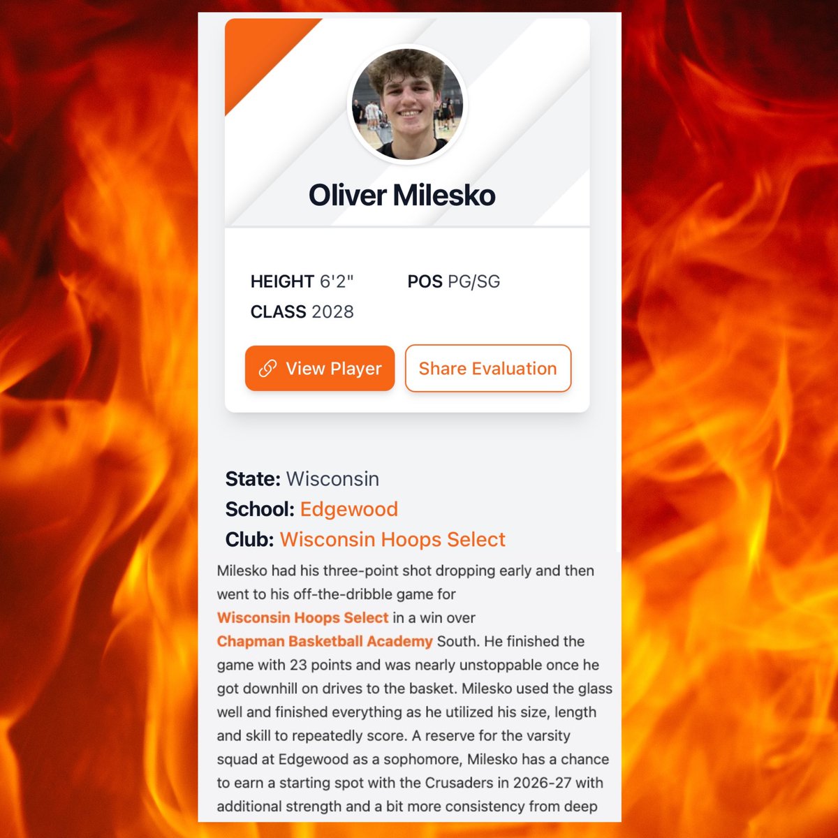 Ollie_Milesko5's tweet photo. Thank you @PHCircuit and @WisBBYearbook for the write-up! https://t.co/cM9rjTOE9v